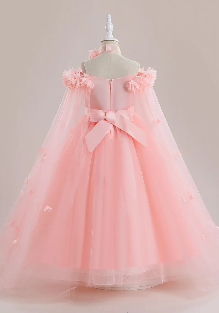 Robe Princesse Longue Rose Fille