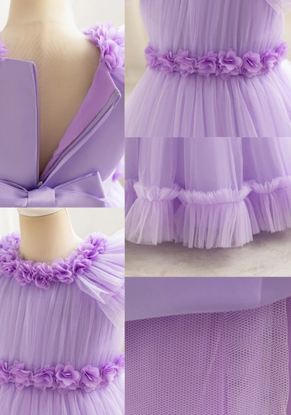 Robe Princesse Soirée Violette Fille pas cher