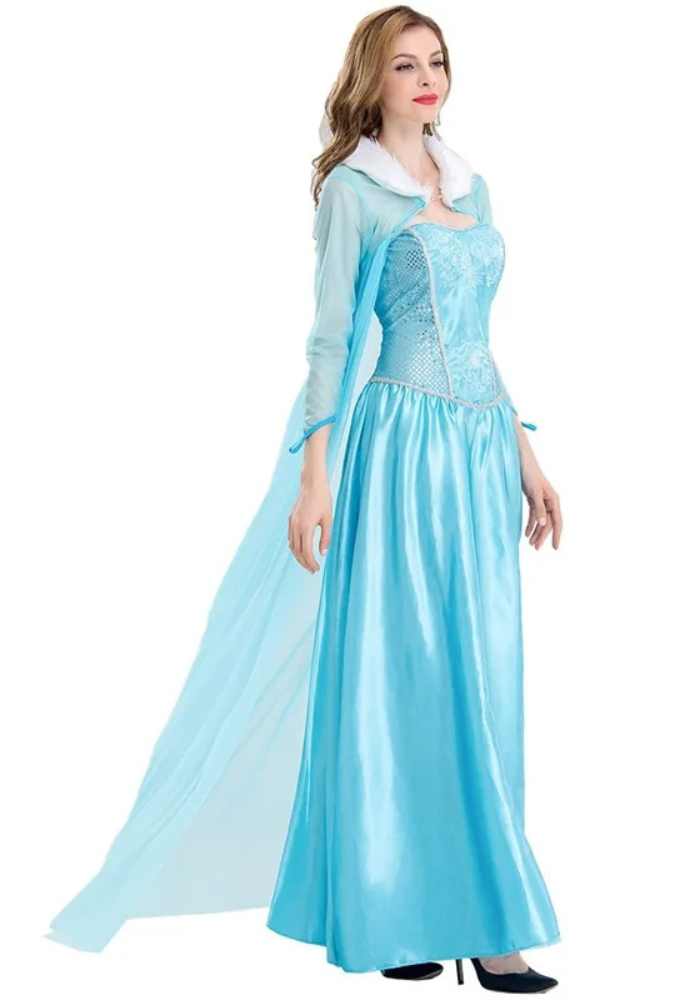 Robe Princesse Bleue Givrée Femme pas cher