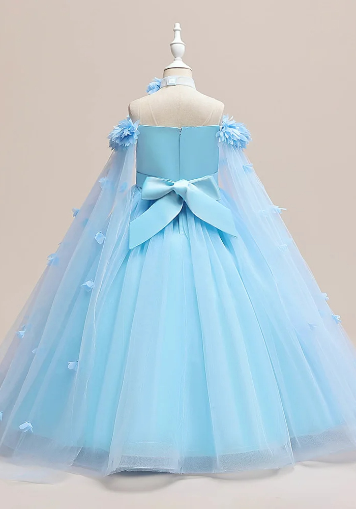 Robe Princesse Longue Bleu Fille