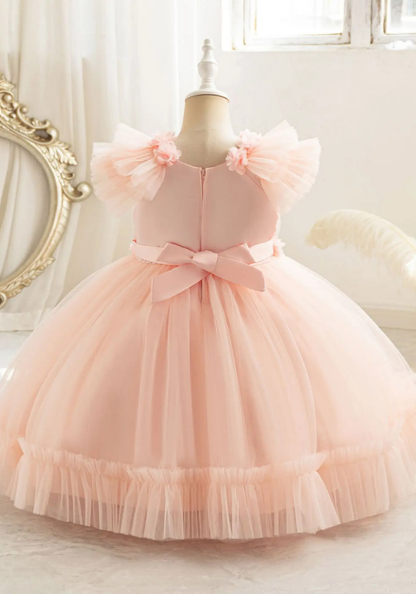 Robe Princesse Soirée Saumon Fille
