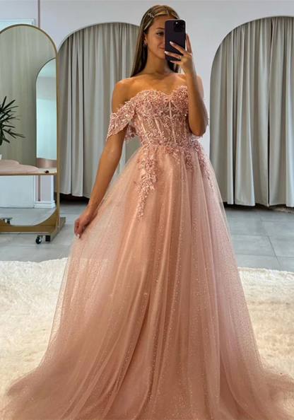 Robe Princesse Rose Poudré Femme