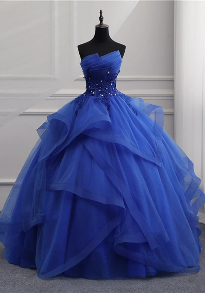 Robe Princesse Bleu Électrique Femme