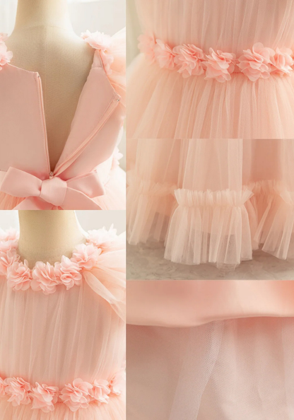 Robe Princesse Soirée Saumon Fille pas cher