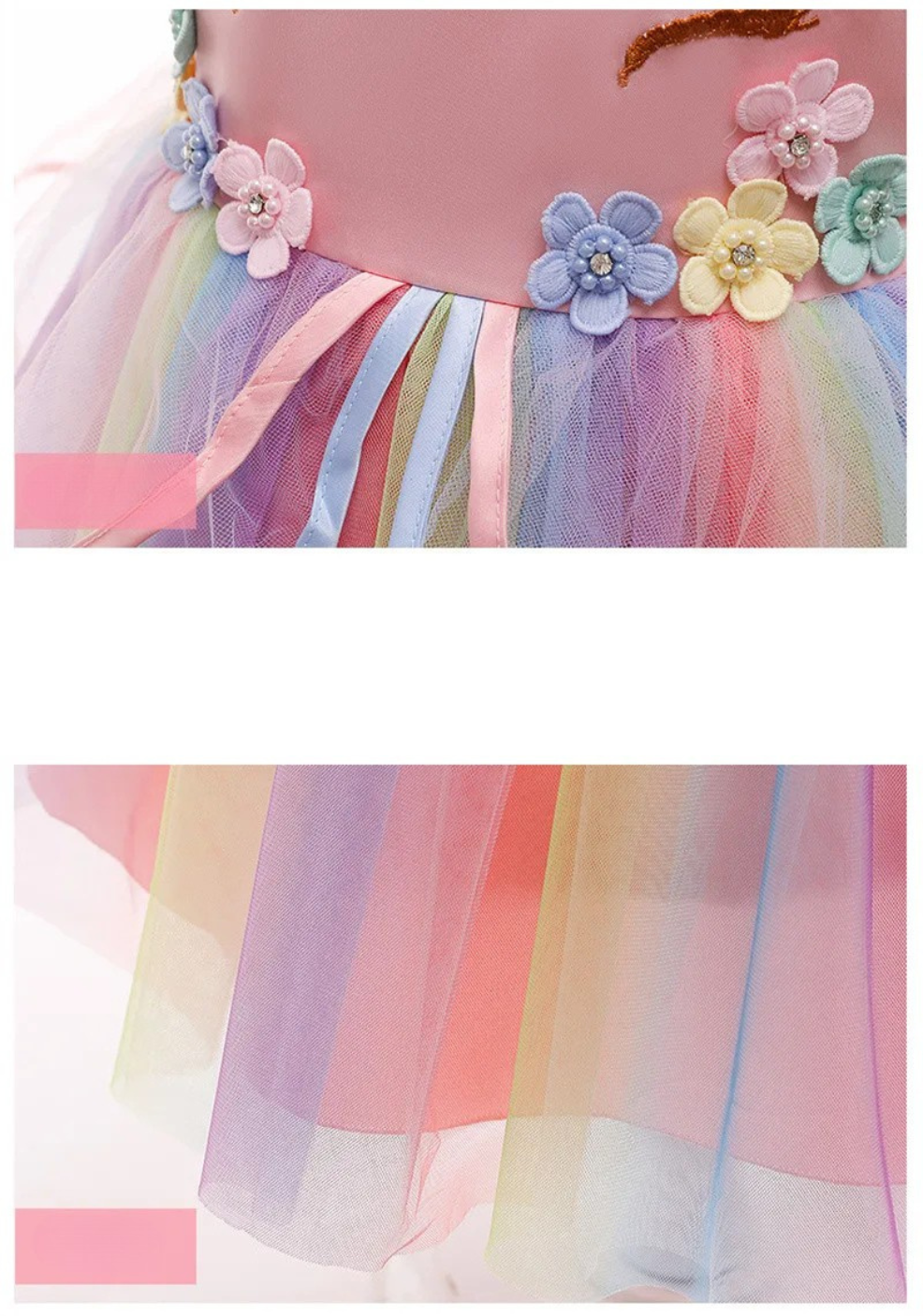 Robe Princesse Arc-en-Ciel fille