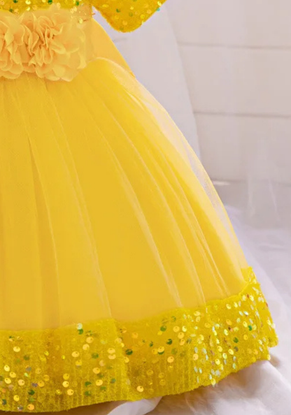 Robe Princesse Jaune Bébé pas cher