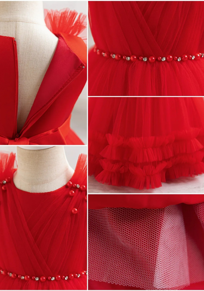 Robe Princesse Longue Rouge Bébé pas cher