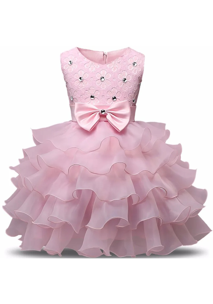 Robe Princesse Rose Froufrou Fille