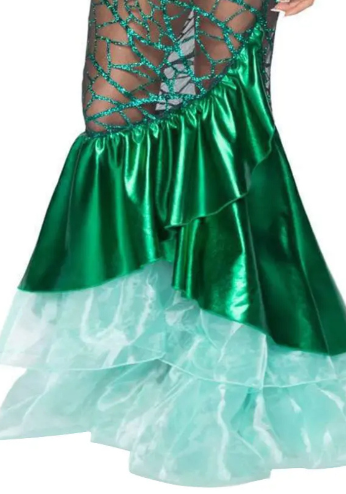 Robe Princesse Sirène Lilas et Verte Femme pas cher