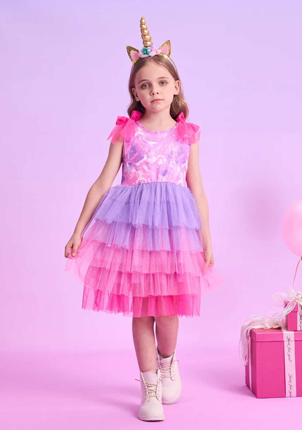 Robe Princesse Fille sans Manches simple