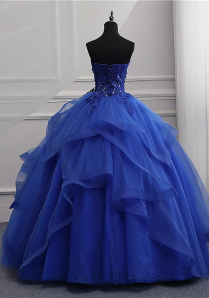 Robe Princesse Bleu Électrique Femme