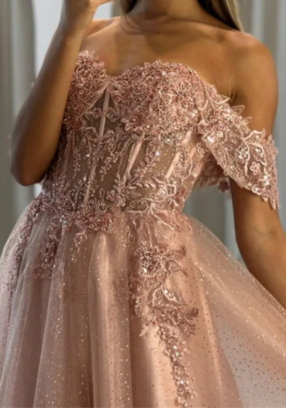 Robe Princesse Rose Poudré Femme
