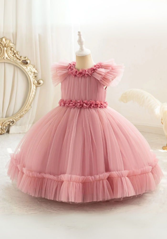 Robe Princesse Soirée Rose Fille