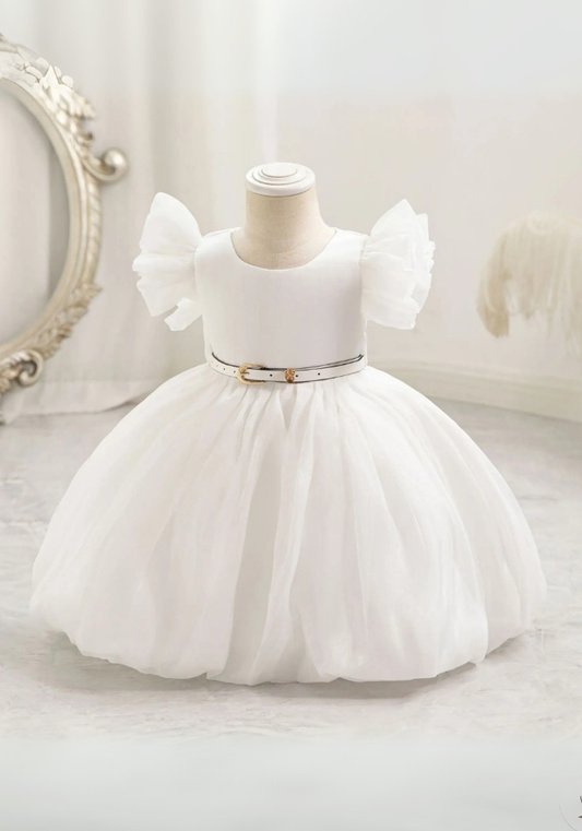 Robe Princesse Simple Blanche Bébé