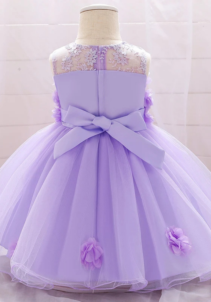 Robe Princesse Dentelle Violette Bébé