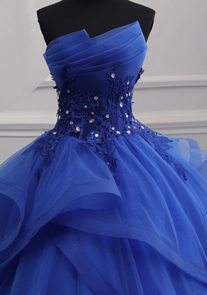 Robe Princesse Bleu Électrique Femme pas cher