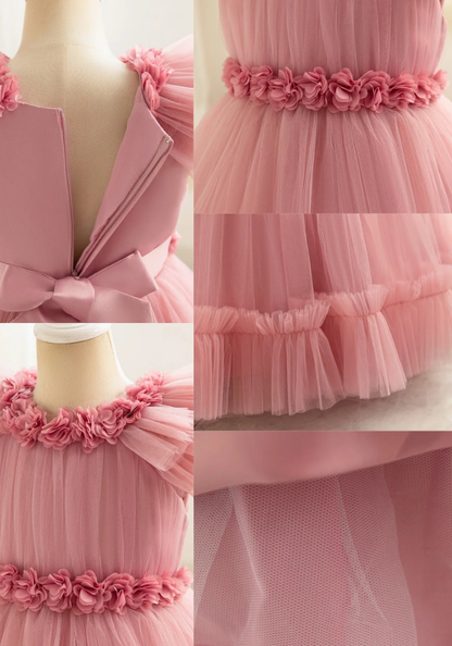 Robe Princesse Soirée Rose Fille pas cher