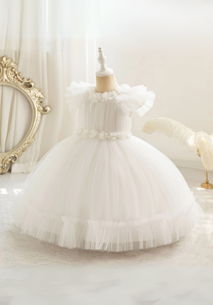 Robe Princesse Froufrou Blanche Bébé