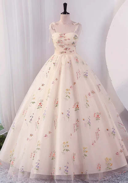 Robe Princesse Blanche Fleurie Femme