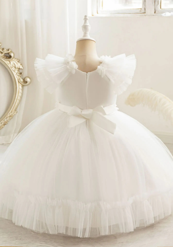 Robe Princesse Froufrou Blanche Bébé