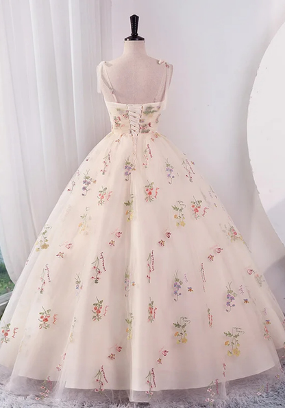 Robe Princesse Blanche Fleurie Femme pas cher