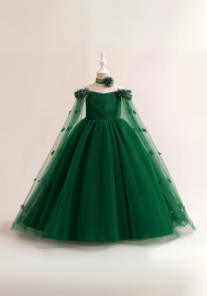 Robe Princesse Longue Verte Fille