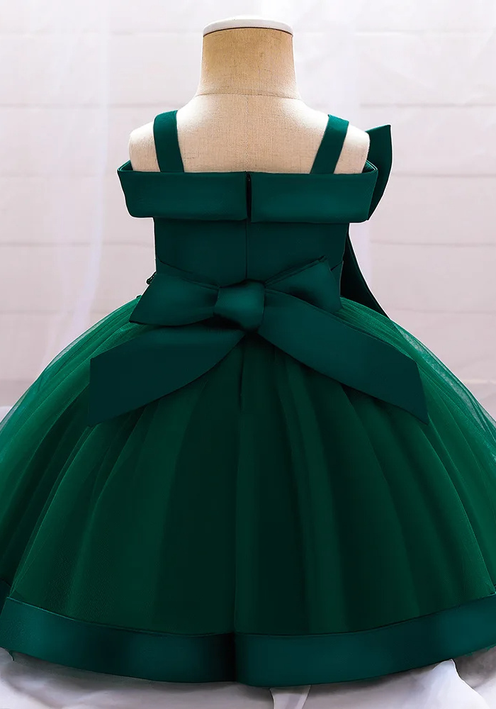 Robe Princesse Satin Vert Bébé pas cher