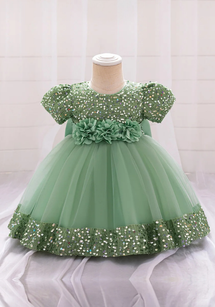 Robe Princesse Vert Clair Bébé