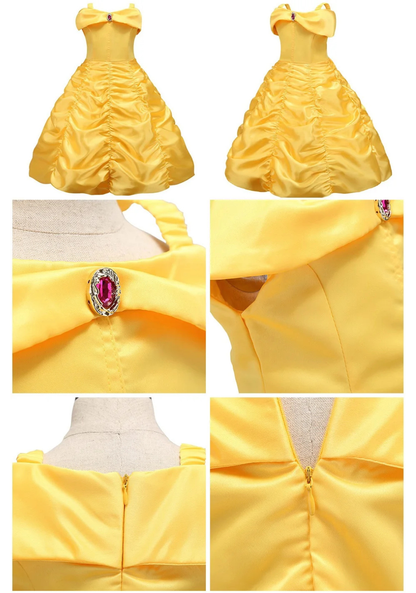 Robe de Bal Princesse Jaune