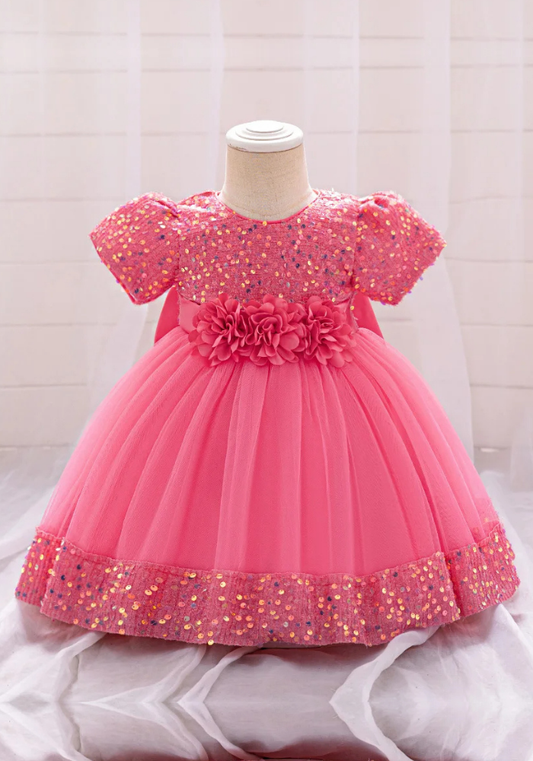 Robe Princesse Rose Bonbon Bébé