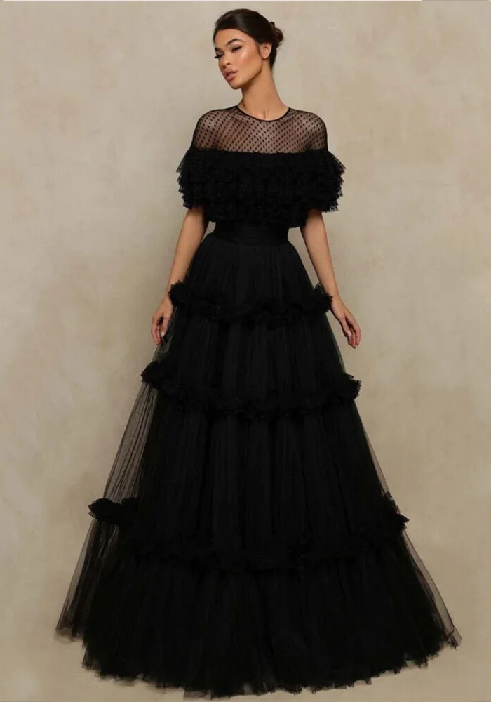 Robe Princesse Longue Noire Femme