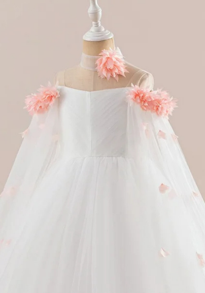 Robe Princesse Longue Blanche Fille pas cher