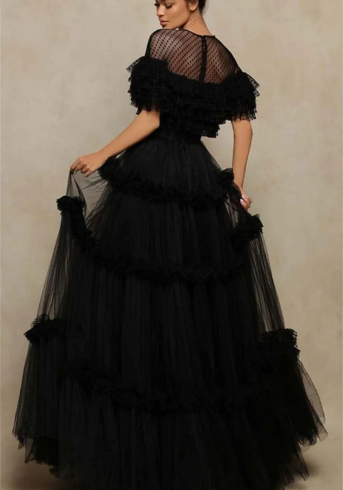 Robe Princesse Longue Noire Femme