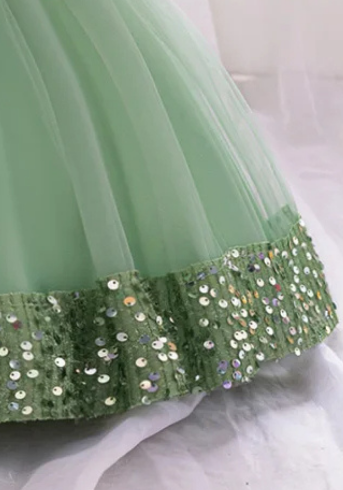 Robe Princesse Vert Clair Bébé pas cher