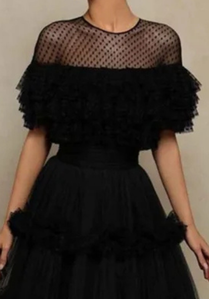 Robe Princesse Longue Noire Femme pas cher