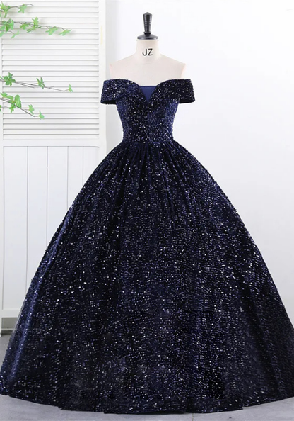 Robe Princesse Bleu Nuit Femme