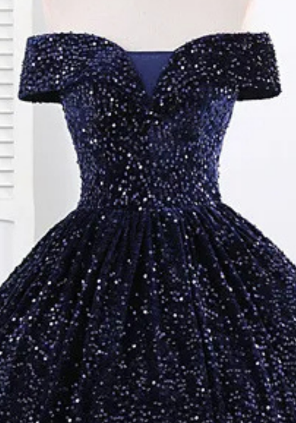 Robe Princesse Bleu Nuit Femme
