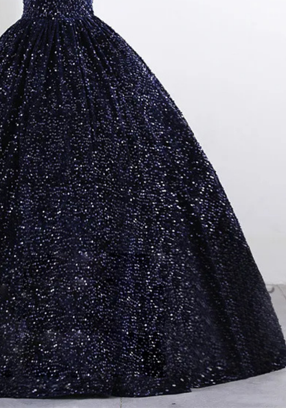 Robe Princesse Bleu Nuit Femme pas cher