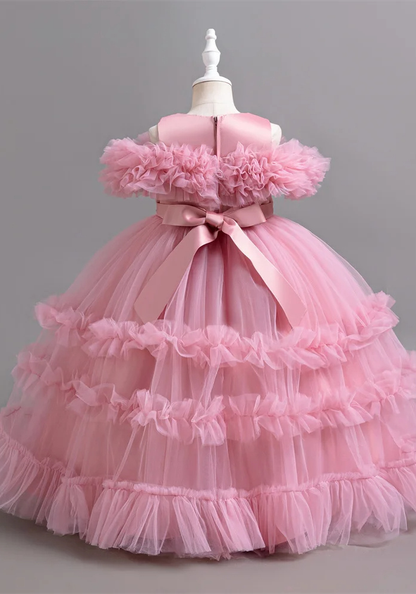 Robe Princesse Tulle Rose Fille