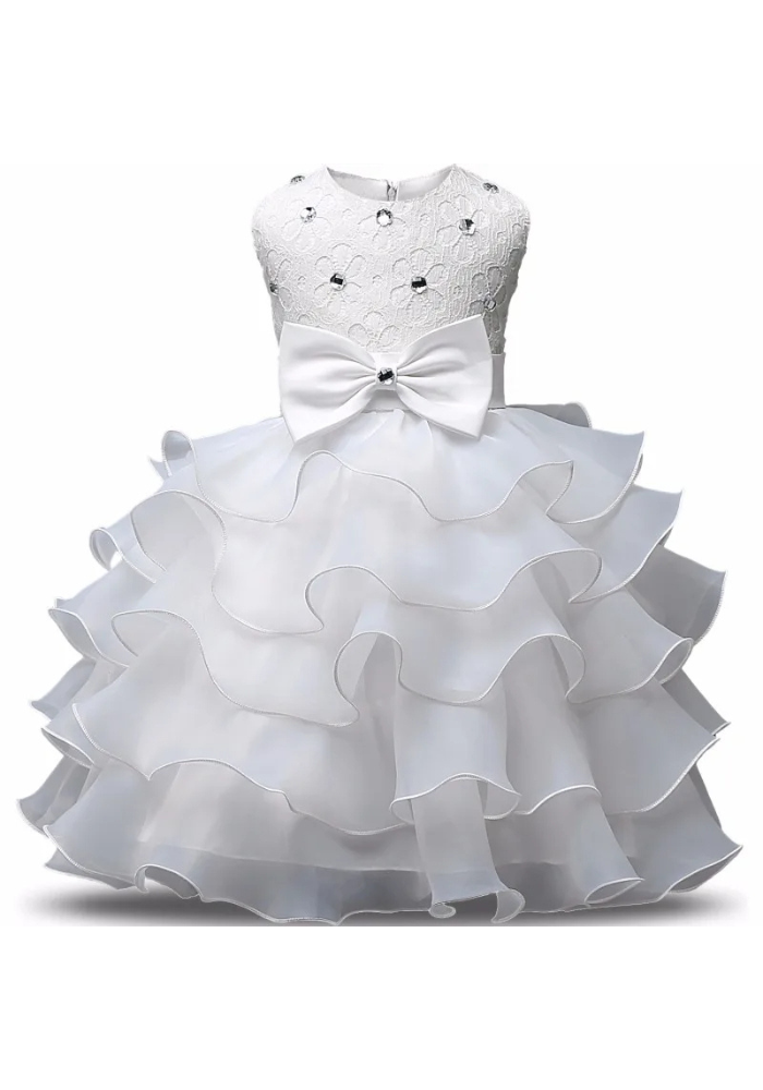 Robe Princesse Froufrou Blanche Fille