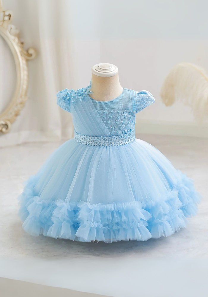 Robe Princesse Cérémonie Bleu Bébé