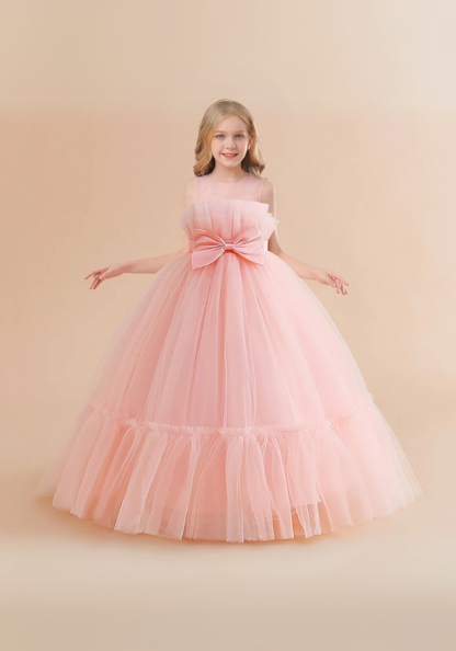 Robe Princesse Rose Élégante Fille