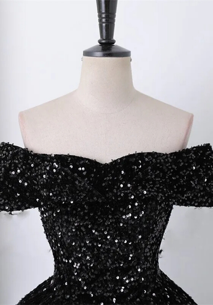 Robe Princesse Noire Strass Femme pas cher