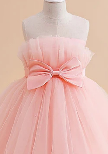 Robe Princesse Rose Élégante Fille pas cher