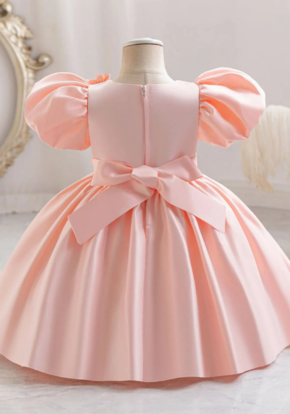Robe Princesse Florale Rose Fille