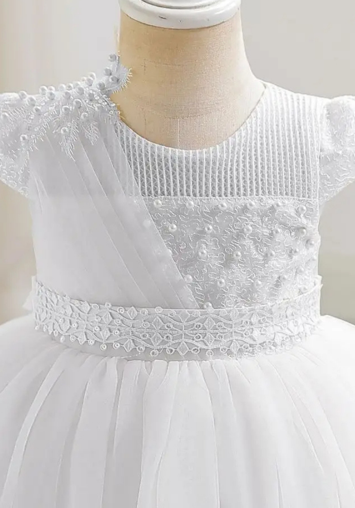 Robe Princesse Cérémonie Blanche Bébé