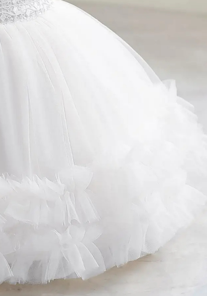 Robe Princesse Cérémonie Blanche Bébé pas cher