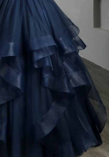 Robe Princesse Bleu Marine Femme pas cher