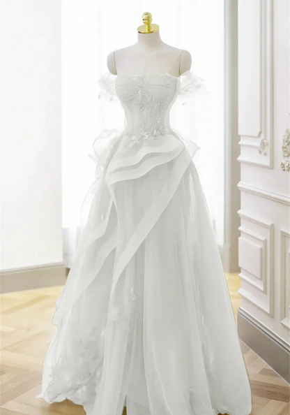 Robe Princesse Bustier Blanche Femme