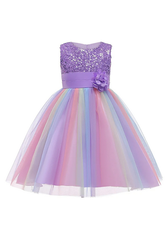 Robe Princesse Violette Sequin Fille